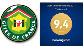 Gites de France logo Guest Review Awards 2017 Booking.com